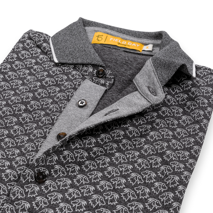 Seamus x Field Day Goat All Over Polo - Grey