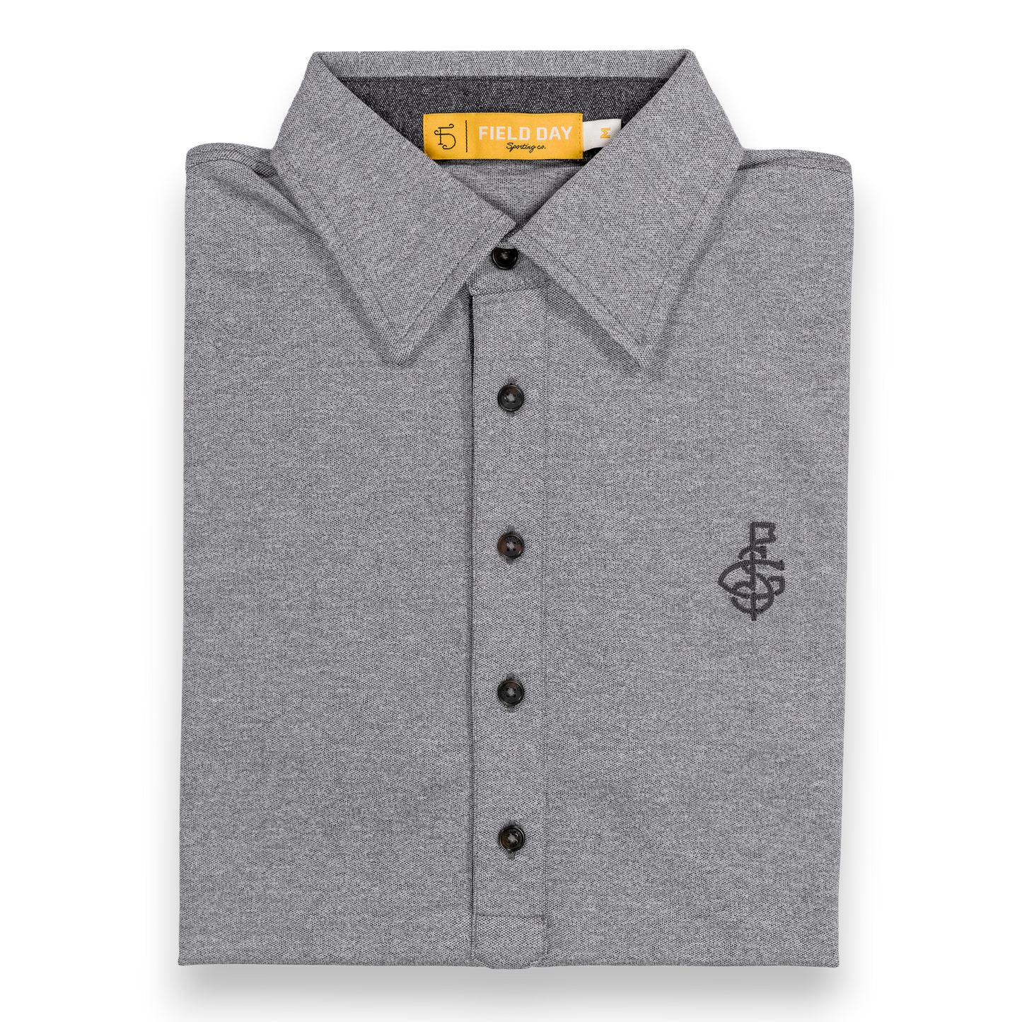 Seamus x Field Day Ford 5 Button Polo - Grey