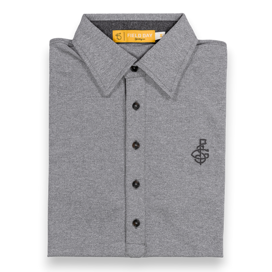Seamus x Field Day Ford 5 Button Polo - Grey
