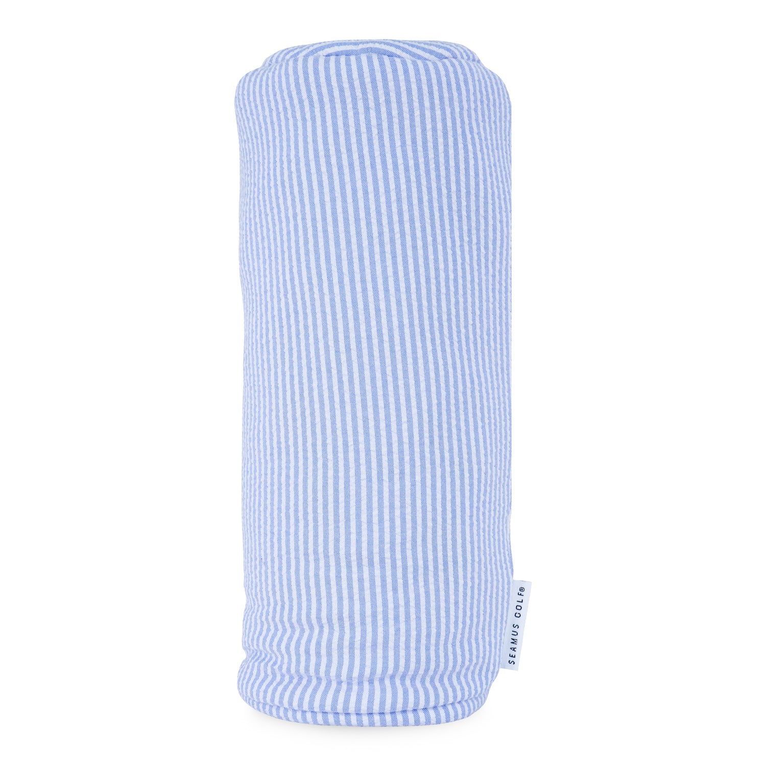 Blue and White Seersucker Cotton Golf Driver Headcover | Seamus Golf | 1