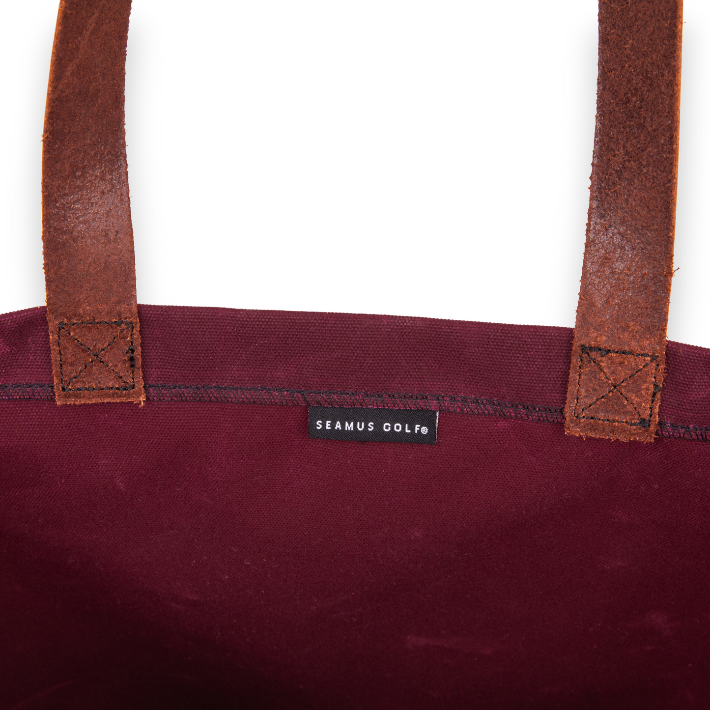 Waxed Canvas Tote Bag - Burgundy