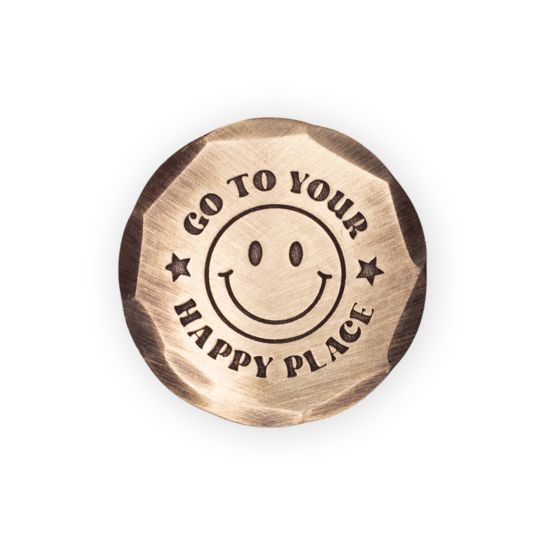 Hand Forged® Go To Your Happy Place Ball Marker - Bronze