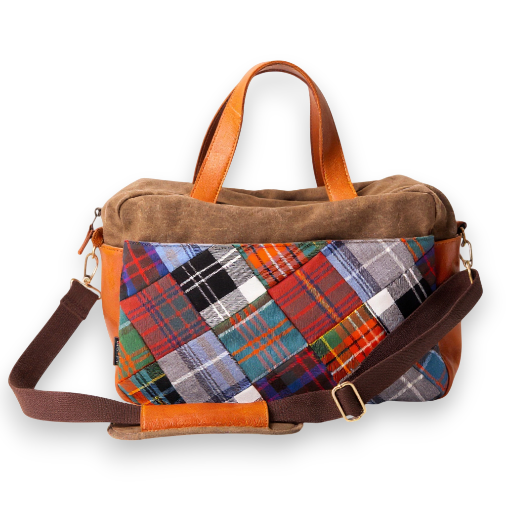 Tartan Patchwork Messenger Bag