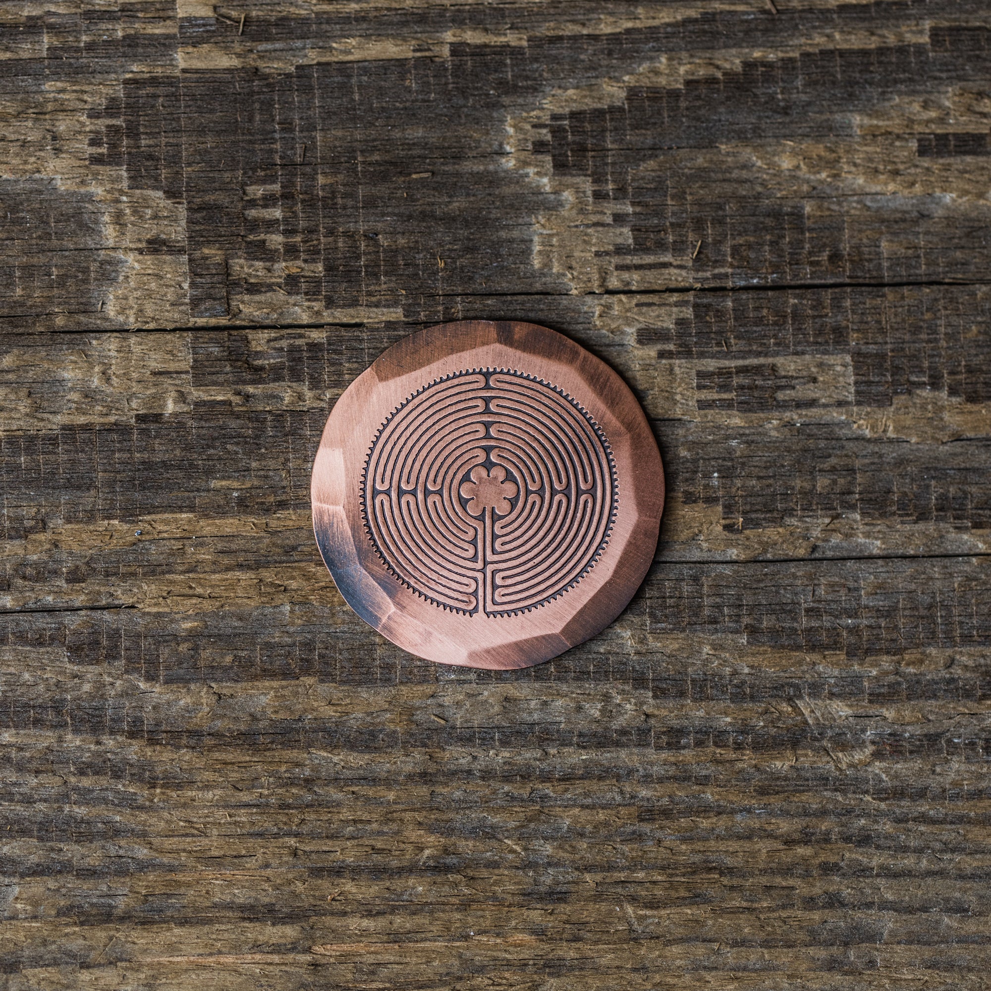 Hand Forged® Labyrinth Ball Marker - Copper